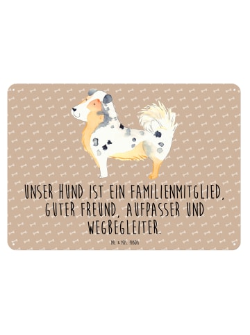 Mr. & Mrs. Panda Wandbild Hund Australien Shepherd mit Spruch in Hundeglück