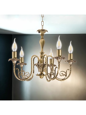 Licht-Erlebnisse Kronleuchter (B)47 x (L)47 x (T)40 cm in Bronze hell glänzendBronze hell glänzend