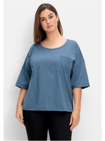 sheego Shirt in taubenblau