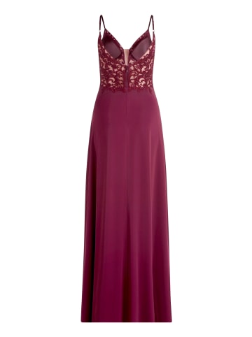 Vera Mont Abendkleid mit Stickerei in Prune Wine
