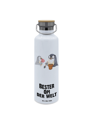 Mr. & Mrs. Panda Trinkflasche Aus Edelstahl Pinguin Bester Opi d... in Weiß