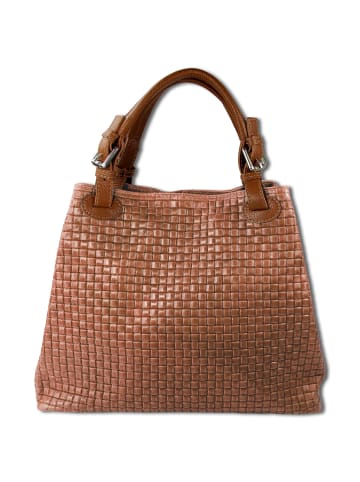 Toscanto Leder Handtasche, Umhängetasche Toscanto Tasche braun ca. 31cm