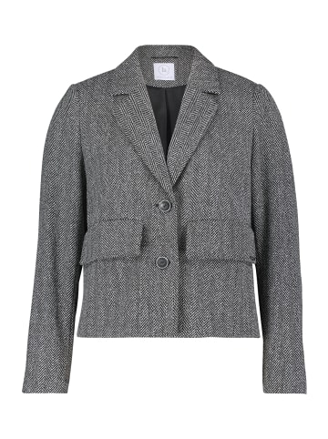 BETTY & CO Blazer-Jacke langarm in Schwarz/Weiß