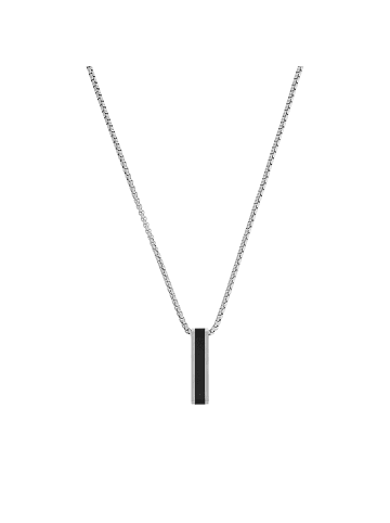 s.Oliver Kette mit Anhänger Edelstahl, IP Schwarz in Schwarz