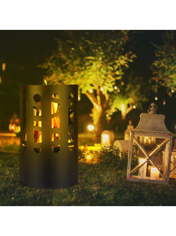 relaxdays Feuertonne in Schwarz - (H)60 x Ø 37 cm