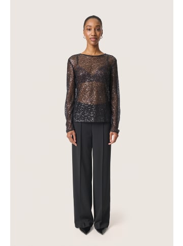 Soaked in Luxury Langarm-Bluse SLAdea Slim fit in Black