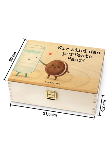 Mr. & Mrs. Panda Tee Organizer Milch Keks Design mit Spruch in Weiß
