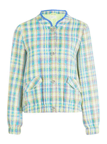CARTOON Blazer-Jacke kariert in Green/Blue