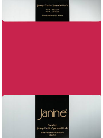 Janine Spannbetttuch Elastic Jersey in rot