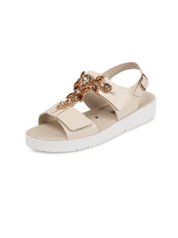 VITAFORM olivenblattgegerbtes Softnappaleder Sandalen in beige