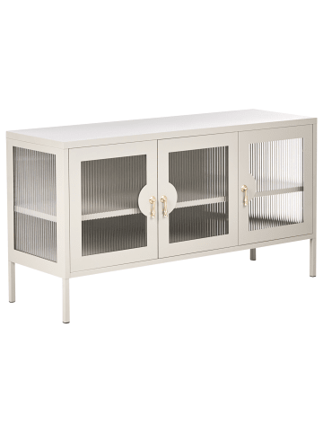 Beliani Büroschränke GLEORA in Beige - (W) 120 x (H) 65 x (L) 40 cm