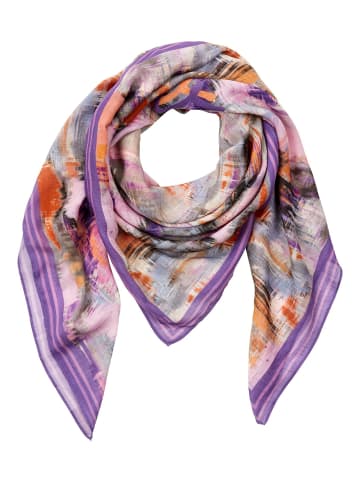 Camel Active Schal aus reiner Baumwolle in Lila-Orange