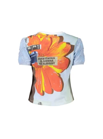 Desigual Hellblaues Baumwoll-T-Shirt