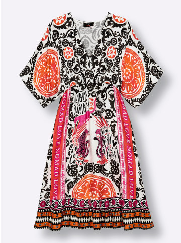 sheego Kleid in ecru-schwarz-bedruckt