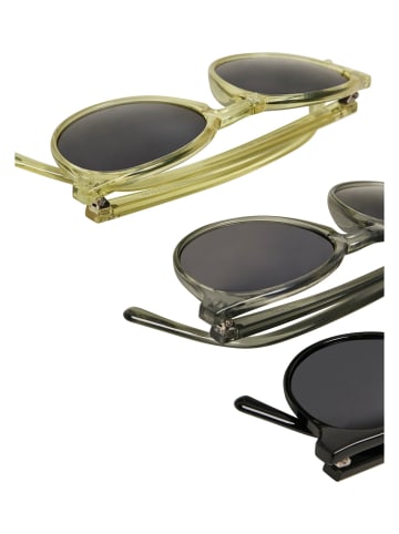 Urban Classics Urban Classics Unisex Sunglasses Cypress 3-Pack in black/lightgrey/yellow