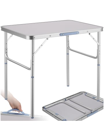 tectake Outdoor-Klapptisch, 75 x 55 x 68 cm, klappbar und wetterfest