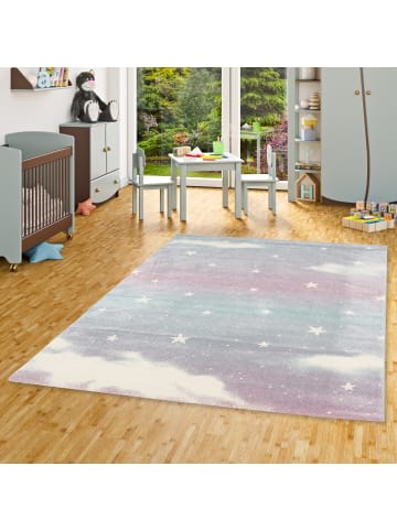 Pergamon Kinderteppich Maui Kids Wolkenhimmel in rosa
