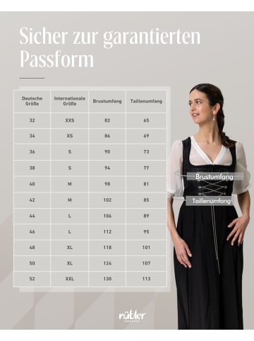 Nübler Gastrodirndl Frau Wirtin in Schwarz