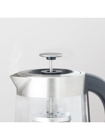 HKoenig Wasserkocher mit Teefilter TI700 in Silber