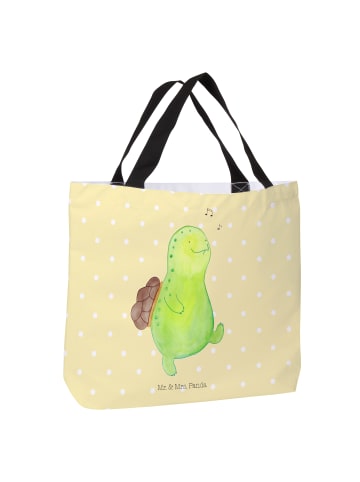 Mr. & Mrs. Panda Strandtasche Schildkröte Pfeifen ohne Spruch in Gelb Pastell