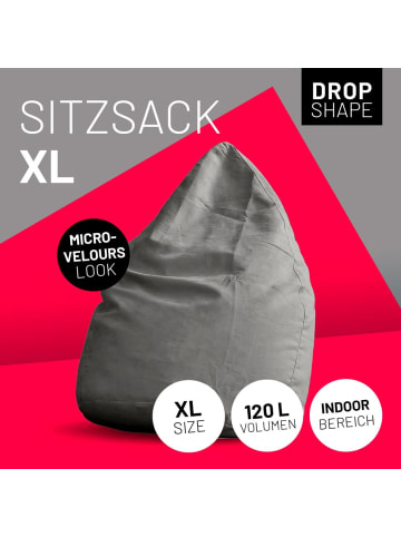 Lumaland Sitzsack In-& Outdoor 120l grau  grau