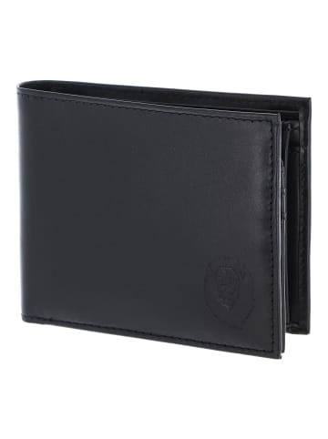 oxmox Leather Geldbörse RFID Schutz Leder 12 cm in schwarz-freedom lion