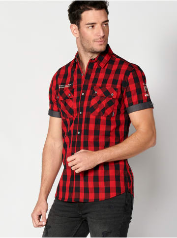 KOROSHI Kurzarmshirt in rot