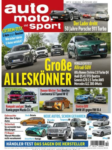 Hubert Burda Media 13 x AUTO MOTOR UND SPORT Zeitschrift (Gutschein für Halbjahres Abo) 