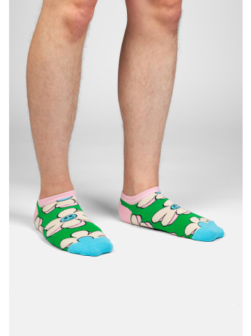 DillySocks Sneakersocken Short Animal Attire in Hellblau Grün