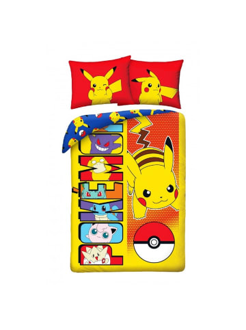 Pokémon Pokémon Bettwäsche Set aus Baumwolle Bettdeckenbezug 140 × 200 cm in Gelb