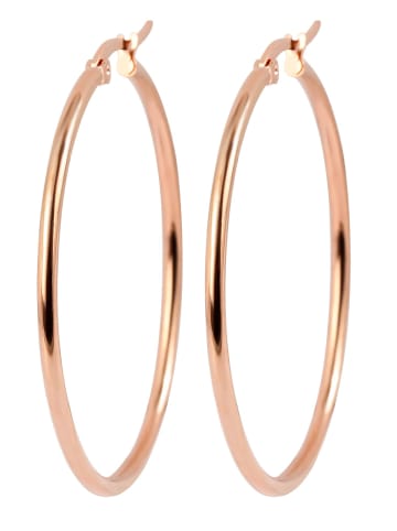 Adeliás Damen Ohrringe – Creole aus Edelstahl in gold