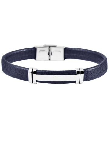 Adeliás Herren Armband aus Edelstahl 22,5 cm in blau