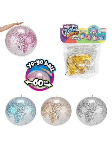 Toi-Toys Aufblasbarer Glitzerballon 60cm Glitzer - Ball, Partyball 3 Jahre