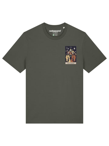 wat? Apparel T-Shirt Tarot The Chariot in Khaki