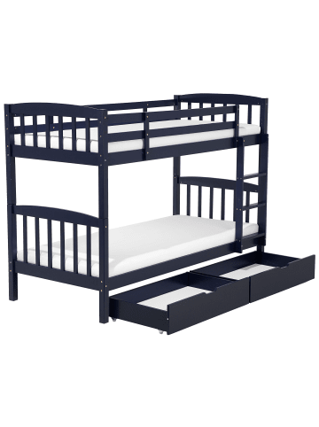 Beliani Kinderbett REVIN in Blau - (W) 87 x (H) 147 x (L) 208 cm