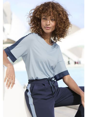 Vivance Kurzarmshirt in hellblau-marine
