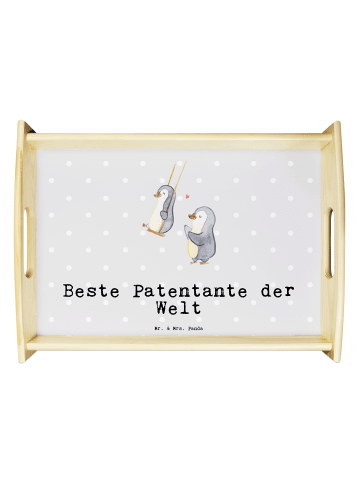 Mr. & Mrs. Panda Sofa Tablett Pinguin Beste Erfindungante der Welt ... in Grau Pastell