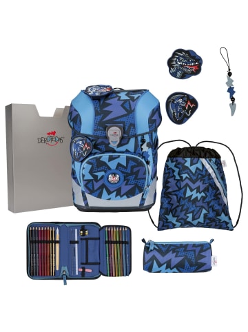DerDieDas ErgoFlex Tiny - Schulranzen Set 5tlg. 900g (Deep Ocean) in Dark Dragon