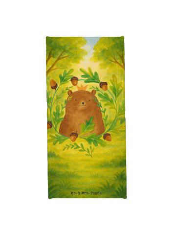 Mr. & Mrs. Panda Badetuch Bär König Design ohne Spruch in Blau Pastell