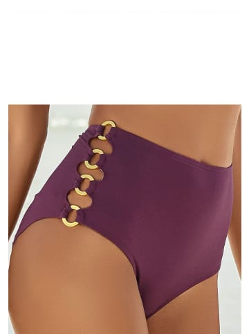 LASCANA Highwaist-Bikini-Hose in bordeaux