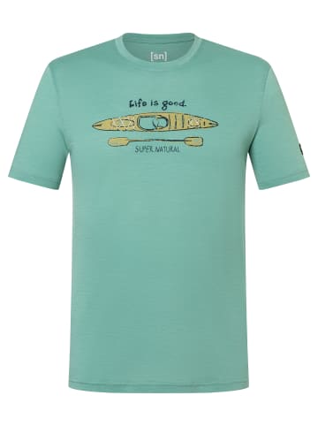 super.natural M RIVER PLEASURE TEE in Petrol