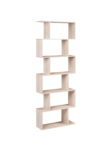 Beliani Bücherregal VALDOSA in Braun - (W) 70 x (H) 190 x (L) 24 cm