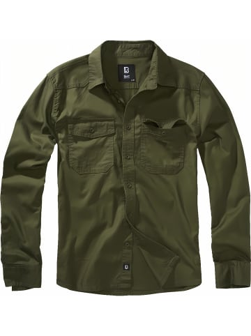 Brandit Hemd "Flannel Shirt Long Sleeve" in Grün