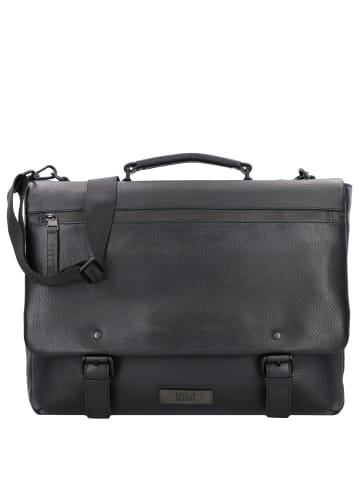 Jost Stockholm Aktentasche Leder 43 cm Laptopfach in schwarz