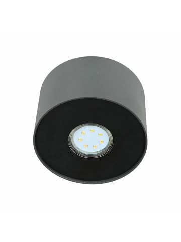 Licht-Erlebnisse Deckenlampe Ø 13 x (H)8.5 cm in Silber Graphit