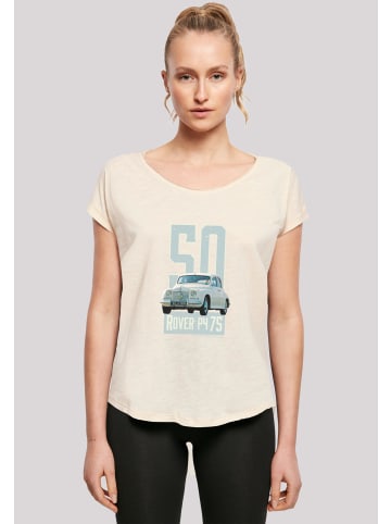 F4NT4STIC Long Cut T-Shirt British Motor Heritage Rover P4 75 1950 Car in Whitesand