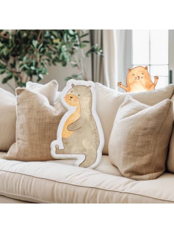 Mr. & Mrs. Panda kissen tier Otter Bauch ohne Spruch in Weiß