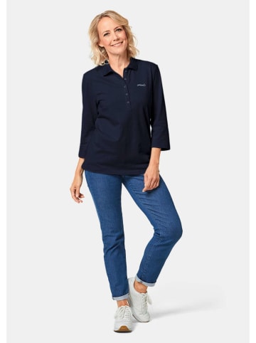 GOLDNER Poloshirt Poloshirt in hochwertiger Pikee-Qualität in marine