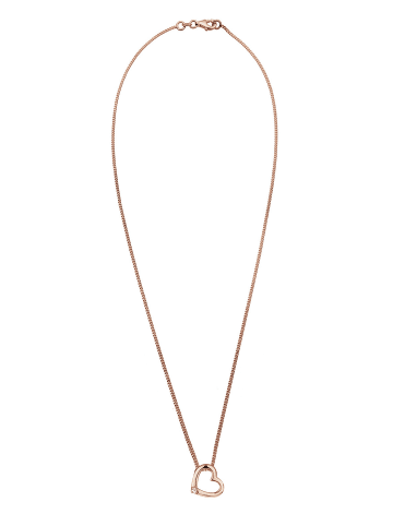 Elli DIAMONDS  Halskette 925 Sterling Silber Herz in Rosegold