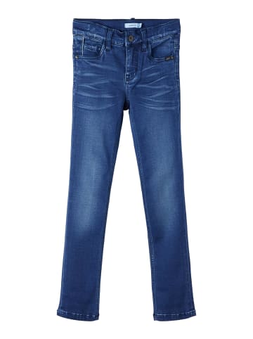 name it Jeans slim fit in dark blue denim